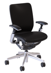 IC2 Task Chair, Upholstered Seat, Mesh Back