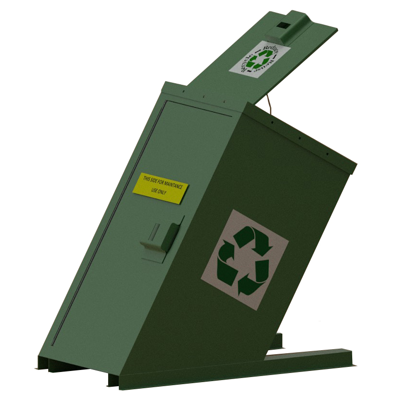Animal Resistant Recycling Container - Back