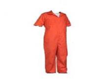 Twill Inmate Jumpsuit with Hook and Loop Closure