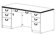 Stafford Desk - Double Pedestal